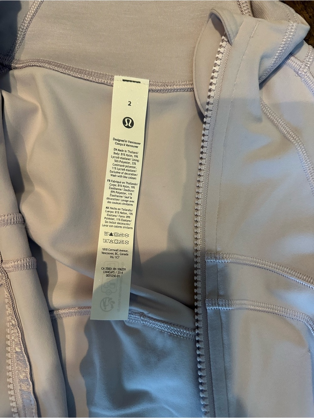 Never worn tag included lululemon athletica Define Jacket Nulu - Lavender size 2 - Picture 2 of 3